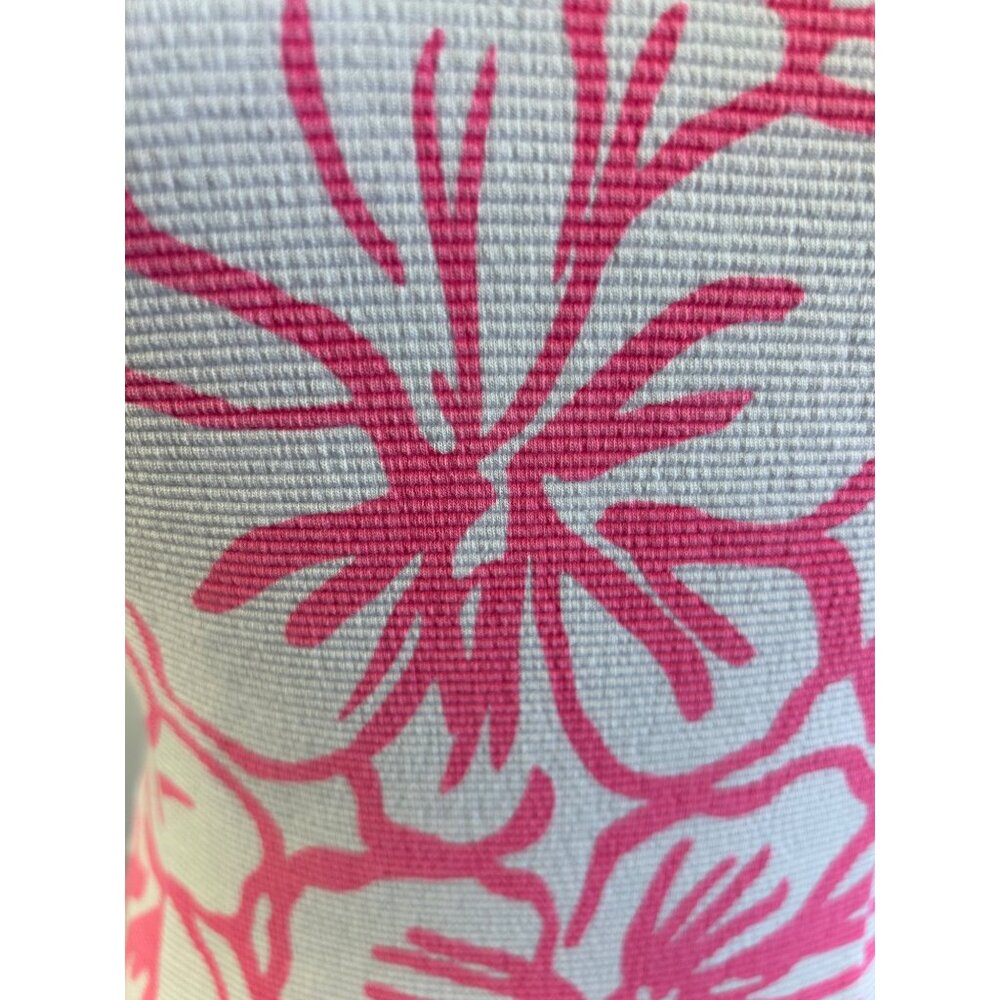 Lilly Pulitzer Dress XS Bella Pink & White Floral Beachy Classy Cap Sleeve - Picture 6 of 9
